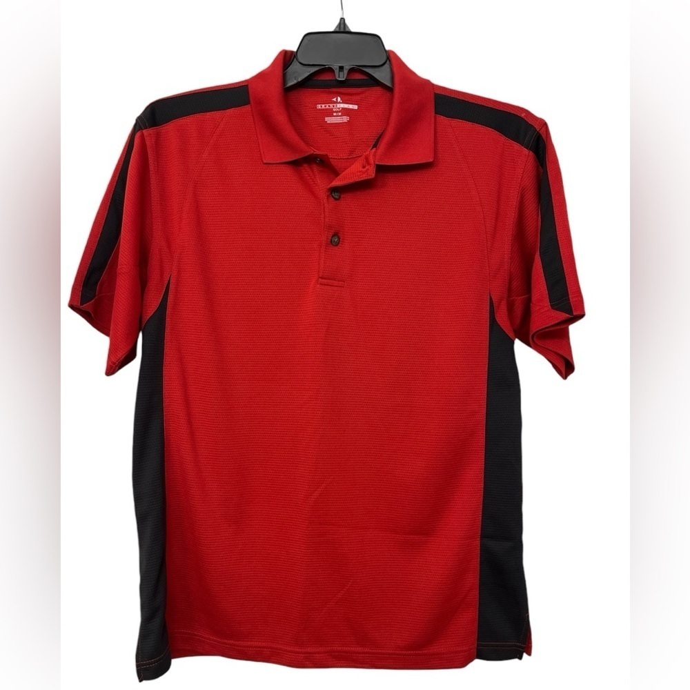 Grand Slam Golf Red Black Sports Polo Shirt Men’s Size M